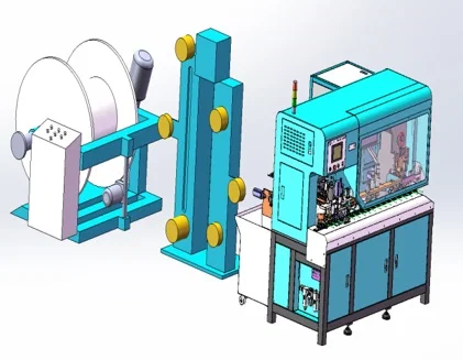 Tam Otomatik Us Güç Kablosu Yapma Makinesi, Eu Tak Güç Kablosu Kablo Yapma Makinesi, Güç Kablosu Kesme Sıyırma
