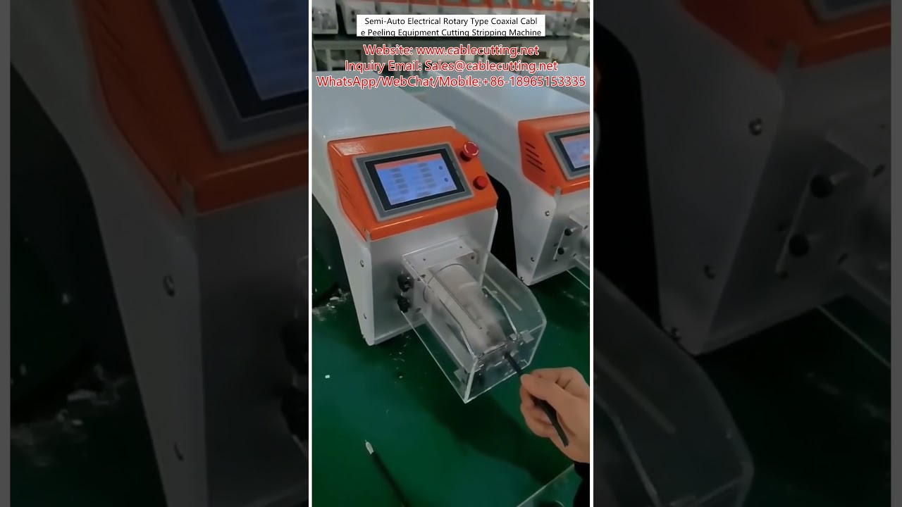 Yarı Otomatik Elektrikli Döner Tip Koaksiyel Kablo Sıyırma ve Kesme Makinesi
