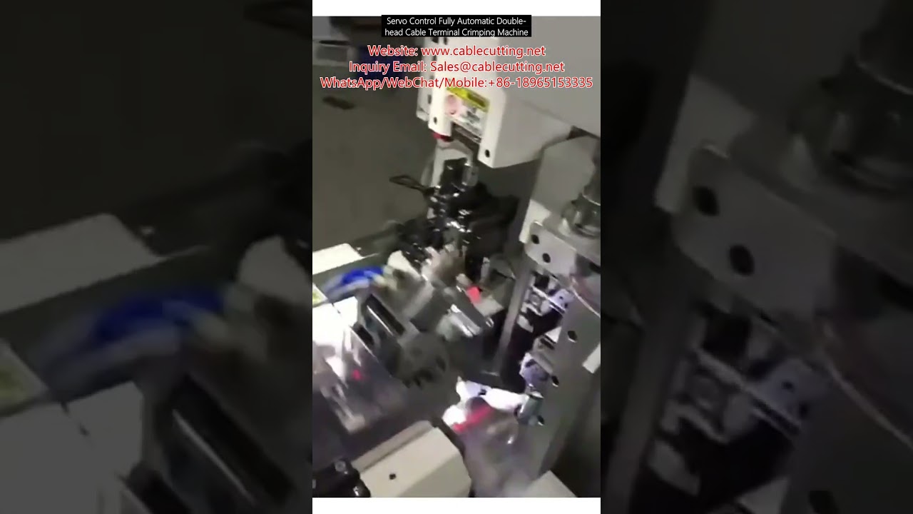 Servo Kontrollü Tam Otomatik Çift Kafalı Kablo Terminal Kıvırma Makinesi