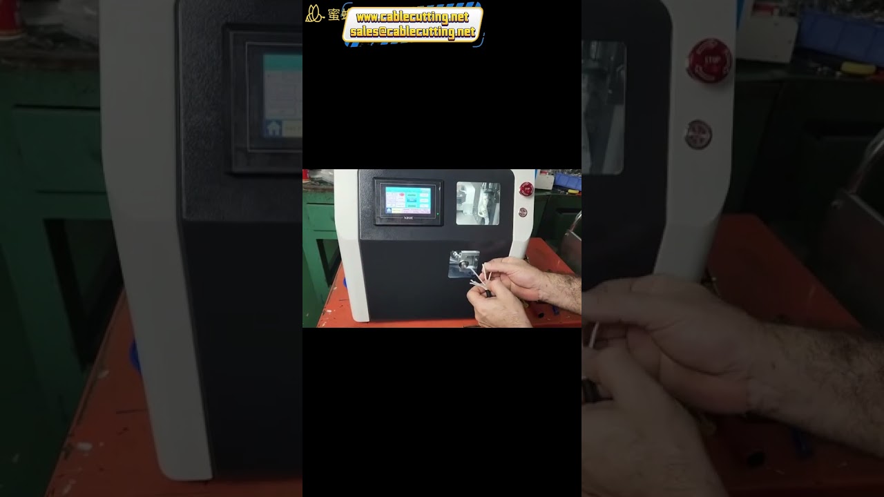 3 Terminalli Besleyicili Otomatik Tel Kesme, Pabuç Sıkma, Kablo Soyma ve Bükme Makinesi