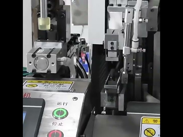Tam Otomatik Tek Kafalı Sıkma ve Kalaylama Makinesi | Su Geçirmez Fiş Daldırmalı Kalaylama